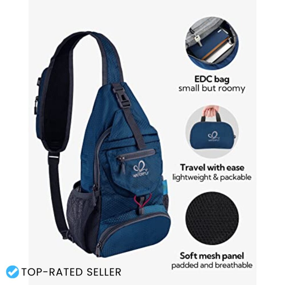Packable Crossbody Sling Backpack Lightweight Fol… - image 3